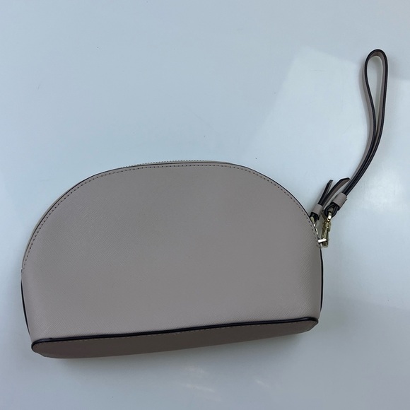 Kate Spade Cameron Spade Flower Applique Medium Dome Cosmetic Bag Clutch N239-24 - Picture 3 of 5